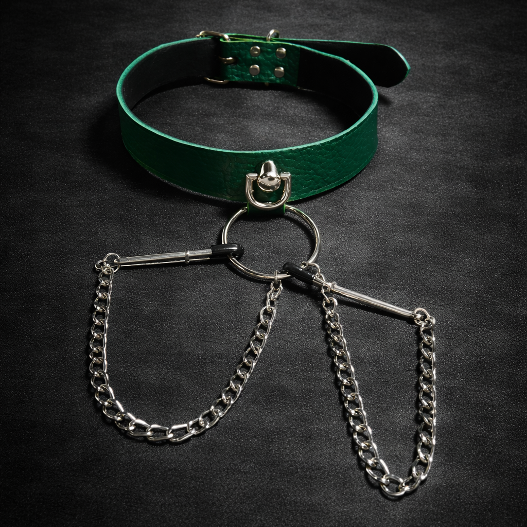 Collier pince-tétons -Obsession Cuir